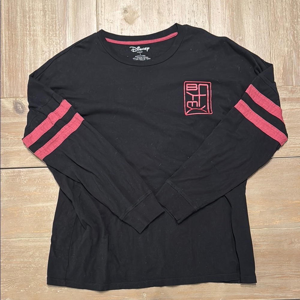 Disney Baymax San Fransokyo Black and Red Long Sleeve Tee
